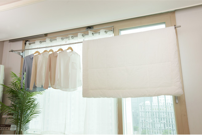 웰렉스 무타공 베란다 빨래건조대 건조대 접이식 원룸 공간활용 창문 창틀 행거 와이어행거, 기본형, 1개