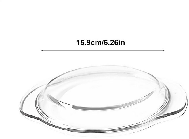 전자 레인지 끓는 냄비 커버 오븐 튀김 방지 유리 뚜껑 프라이팬 용 안티 액세서리, 02 15.9CM, 01 빠른