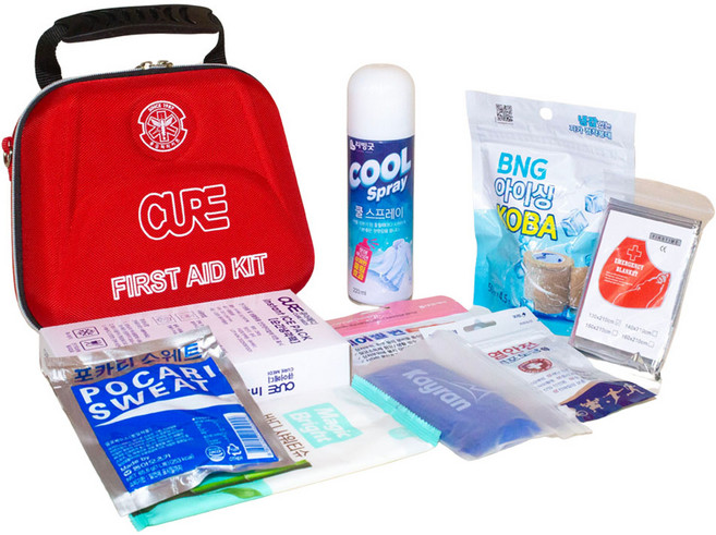 큐어메디 프리미엄구급가방 응급처치키트 여름철 무더위예방 폭염안전키트, 1개