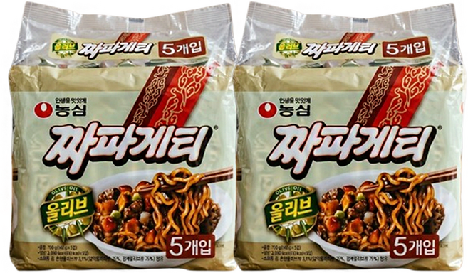 농심 올리브 짜파게티 봉지라면 140g 5개입 2팩, 10개