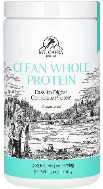 Mt. Capra 깨끗한 천연 단백질 무가당 400g(14.1oz) Capra (마운틴 카프라), Mt. Capra, 깨끗한 천연 단백질, 무가당, 40, 400g, 1개 - 쿠팡