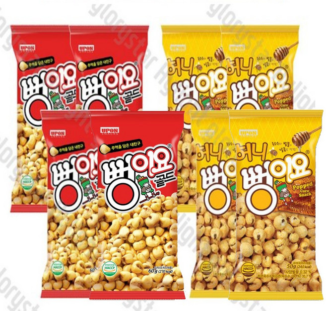 한손크기 맛있는 뻥이요 과자 골드 4 허니 4, 1개