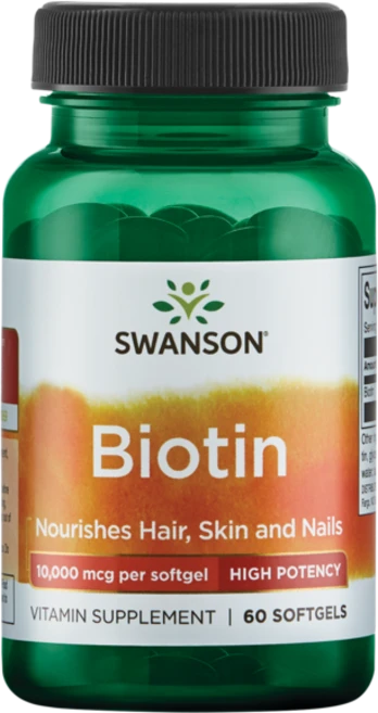 스완슨 비오틴 하이 포텐시 10 000mcg 소프트젤, 1개, 60정 - 쿠팡