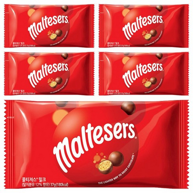 몰티져스 밀크, 37g, 5개