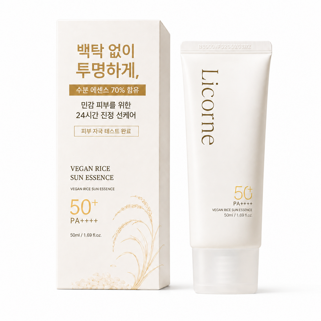 리꼼 저자극선크림 눈시림없는 여성 선크림 민감성 민감피부 SPF50+ PA++++, 1개, 50ml