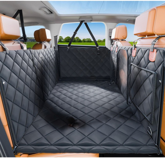 도고 업그레이드 풀커버 확장형 접이식 강아지 카시트, 1개, 블랙