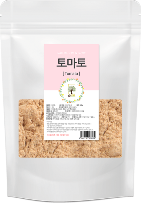천연팩 토마토가루 50g 숲으로허브 곡물팩 토마토팩, 1개, 1개입