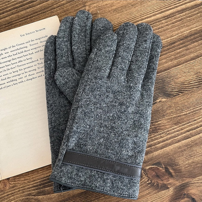 따뜻한 기모 안감 남성 모직 겨울장갑