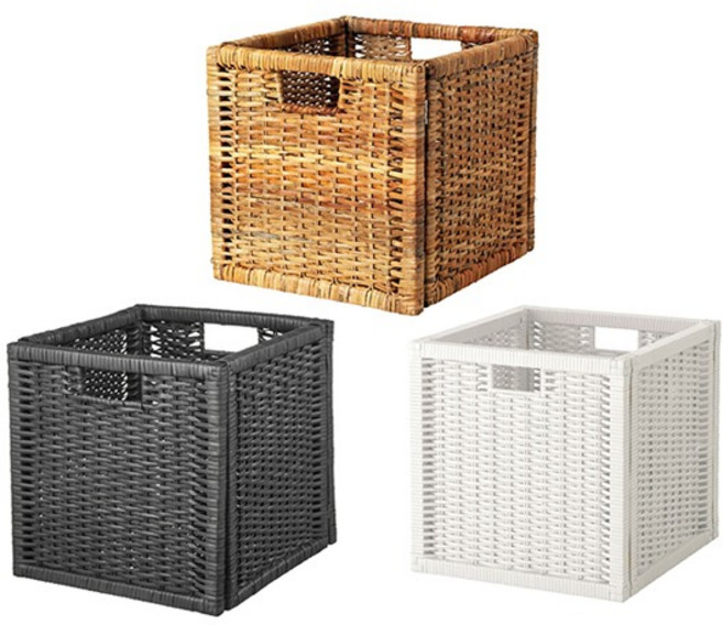 이케아 바구니 32x34x32cm BRANAS 브라네스 801.731.53, 라탄, 1개