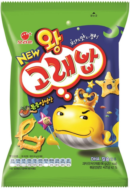 오리온 왕고래밥 볶음양념맛, 56g, 9개