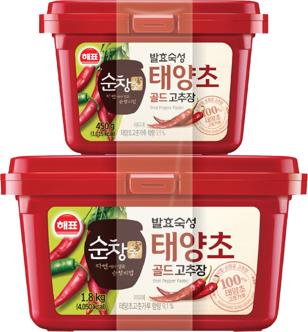 사조해표 순창궁 태양초 골드고추장, 2.25kg, 6개