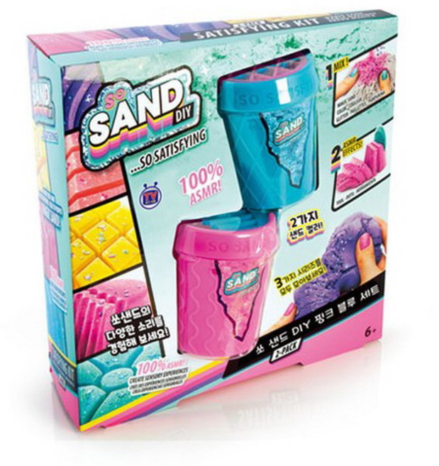 쏘 샌드 DIY 핑크 블루 세트 모래놀이 ASMR, 1개