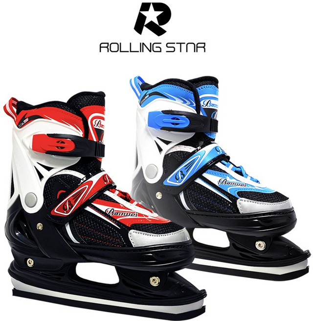 [R-STAR]롤링스타 아이스 스케이트 사이즈조절, M, 레드