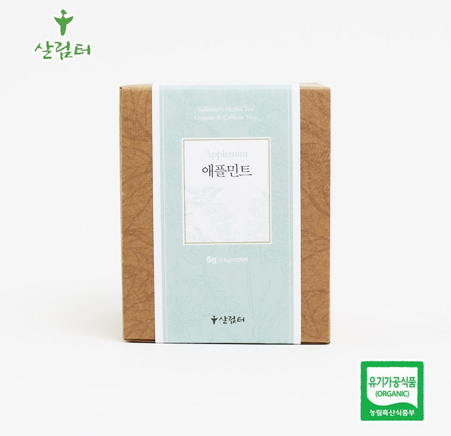 살림터 허브차 티백 애플민트 6g (0.5g x 12개), 단품없음, 1개, 12개입