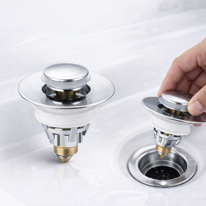 세면대 배수구 마개 팝업형 욕실 머리카락 거름망 막힘방지 2개세트, 2개