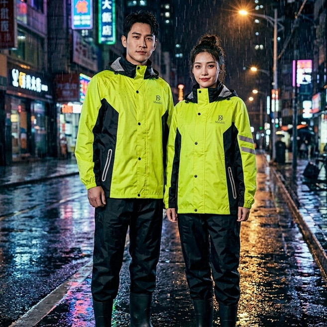 빅사이즈 우비 상하세트 방수 방풍 레인코트 배달 라이딩용