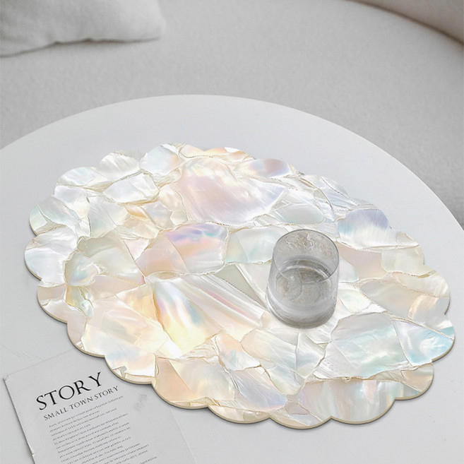 식탁매트 자개 호텔식 트레이 플레이팅 테이블깔개 30x45 팬텀컬러, 1개, 40x60CM, JS 환상적인 베이