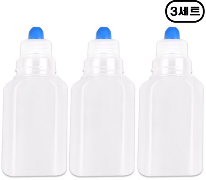 해호 투약병 PP재질 반투명 짧은마개 200CC 투약병, 3개, 3p