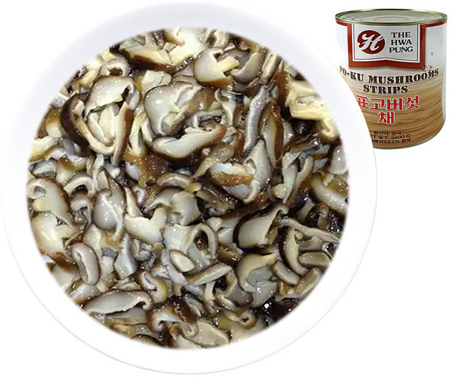 (배터짐) 차이나 THP 표고버섯채 표고버섯 통조림 마라탕 짬뽕 중화요리, 2.8kg, 1개