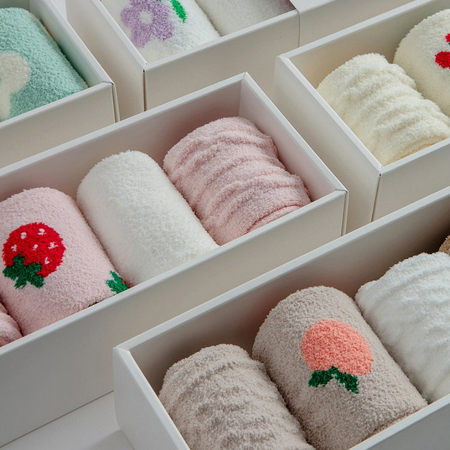 라크삭스 4세트 국내제작 포근한 수면양말 선물세트 18구성 1SET