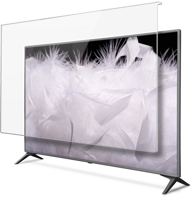 모빌앤조이 티비 보호기 65인치(1450x849mm) 거치식 TV 커버 블루라이트차단 시력 액정보호 필름, 1개, 투명