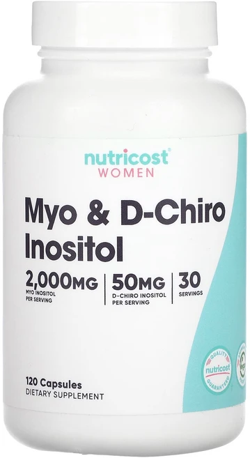 Nutricost 여성 미오 및 d-카이로 이노시톨 캡슐 120정, Nutricost여성미오및d카이로이노시톨캡슐120정, 1개 - 쿠팡