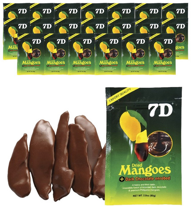 7D 초코 건망고 세븐디 건조 말린 망고, 80g, 20개