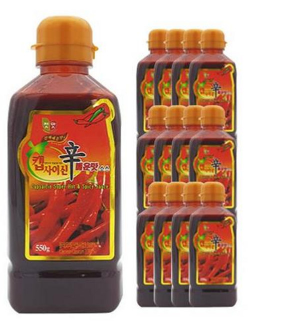 첫맛 캡사이신 매운맛소스, 550g, 12개
