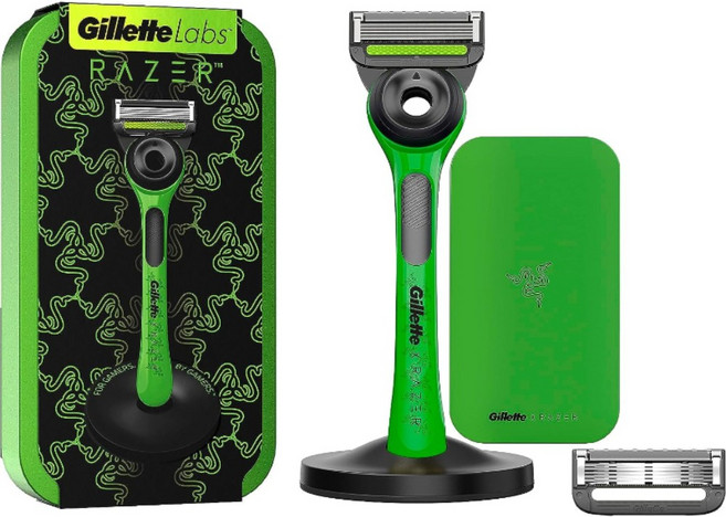 질레트 랩스 면도기 핸들 1개 면도날 2개 여행용 케이스