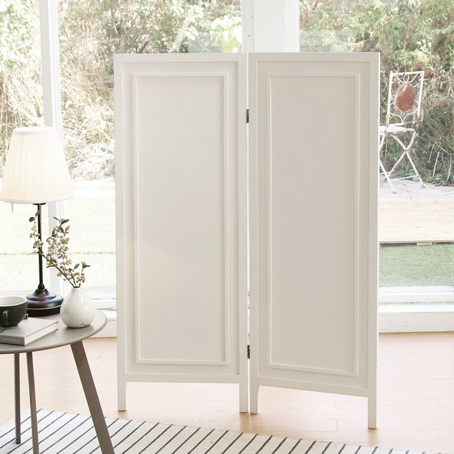 공간분리 엘리아 2단 파티션 인테리어, 화이트