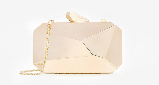클러치 파티백 파티 드레스백미니 골드백 여자백미니 신부가방 럭셔리샤이닝스트랩 스트랩 리본 골드 아크릴 박스 기하학적 가방 이브닝 백 Elegent Chain 레이디 숄더백 2020