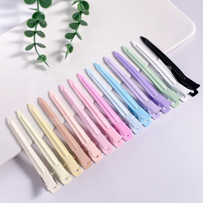 더빗다 전문가용 드라이핀셋 흘러내림없고 자국없는 짱짱한 메탈 헤어클립 집게핀 대형 12개입, 컬러