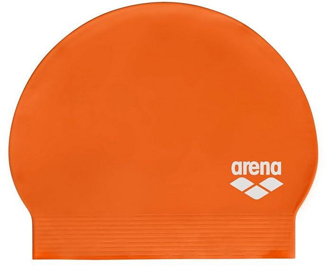 Arena 유니 소프트 라텍스 II 수영 모자 여성 및 남성용 피트니스 인텐시브 트레이닝 내구성 있는 부드럽고 신축성 목욕 플랫 캡 펄리 핑크 148637, Orange