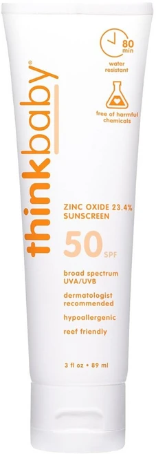 Think Baby 띵크베이비 미네랄 썬스크린 SPF 50+, 2개 - 쿠팡