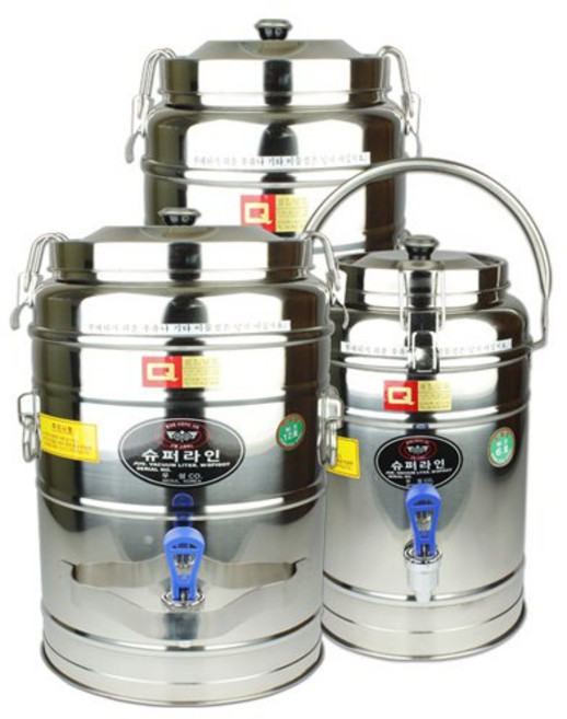 우성금속 스텐 보온보냉물통 온수통 업소용 6호