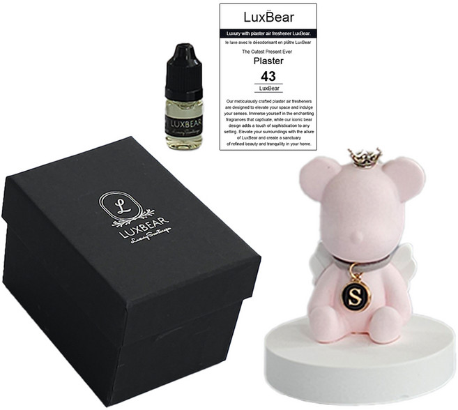 집들이선물 추천 럭스 베어브릭 석고방향제, 핑크