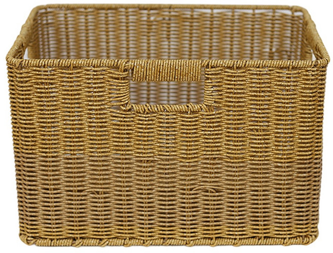 대형 다용도 천연라탄 PP 바구니 소품 바스켓 정리함 수납바구니 장난감 인형 쏠리또, 오픈형 PP라탄바구니, ., 옅은갈색, 1개