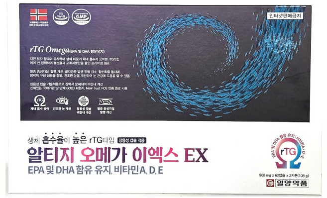 일양약품 알티지 오메가 이엑스 EX, 120정, 1세트