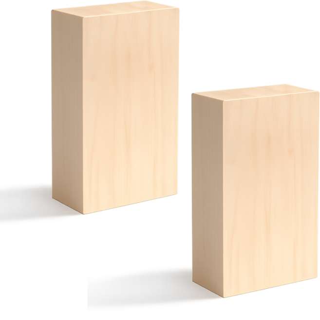 숲인더시티 우드카빙 나무목재 바스우드, 1세트, 5X10X10cm 4개