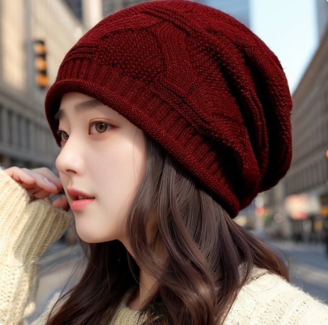 sodam 숑 니트비니모자 벙거지모자 여성비니모자