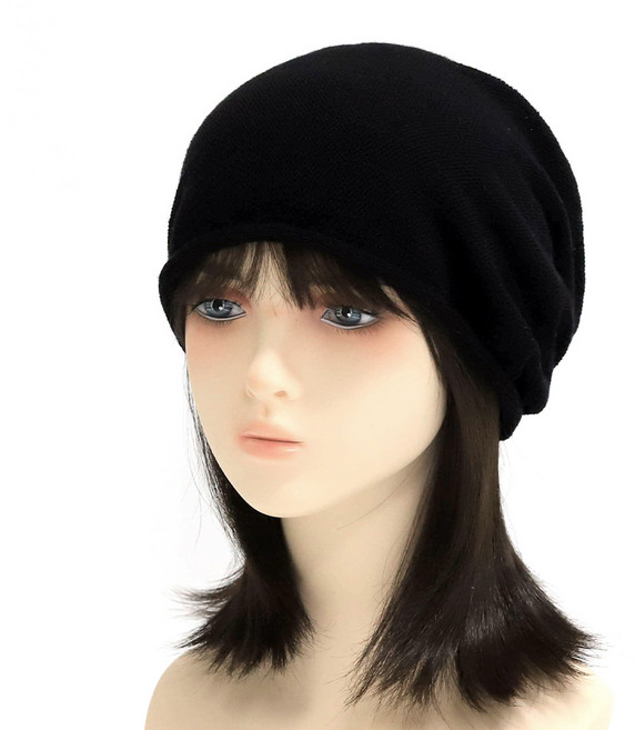 캡조아 초경량 니트 엄마 할머니 선물 항암 중년 수면 새치커버 편한 면 얇은 두건 비니 모자