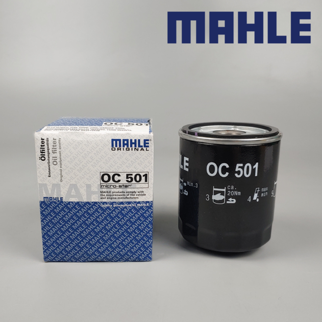 말레 오일필터 지프 체로키 렝귤러 크라이슬러 보이저 세브링 MAHLE OC501, 1개