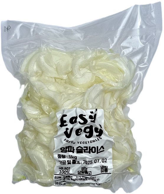 국산 냉장 진공포장 양파슬라이스 양파채, 1개, 500g