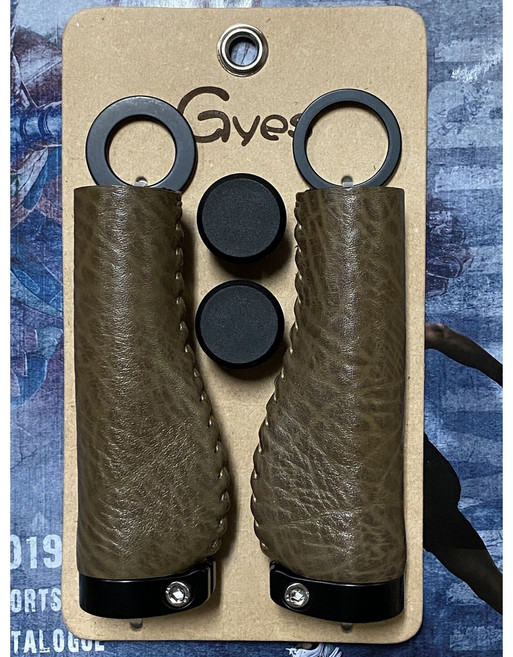 GYES 純牛皮復古手工鎖式人體工學握把 - 超質感真皮手握, 1個