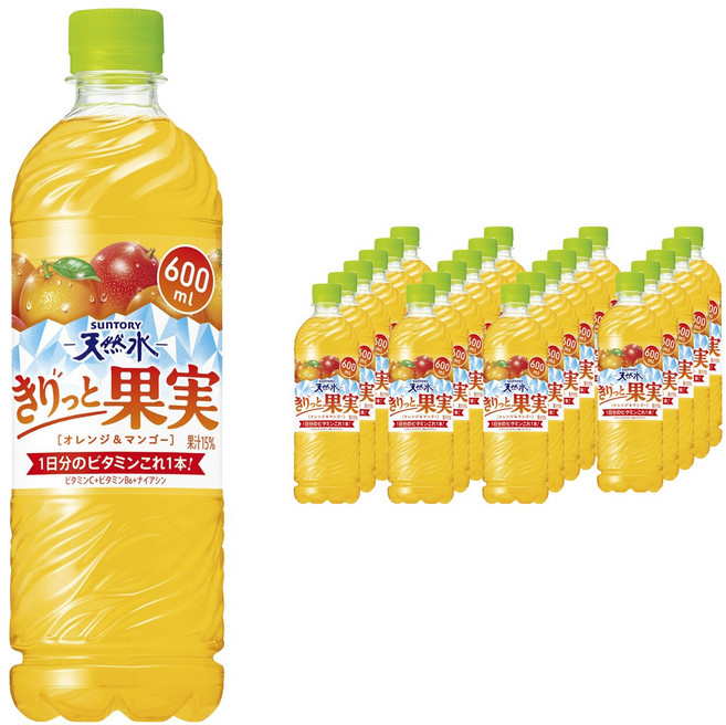 산토리 키리토 과일 오렌지 & 망고, 24개, 600ml