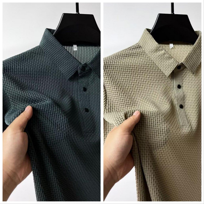 AMBEX 1+1 남성 아이스 매쉬 카라 반팔 티셔츠 골프 비즈니스 쿨링 이너 셔츠 폴로 상의