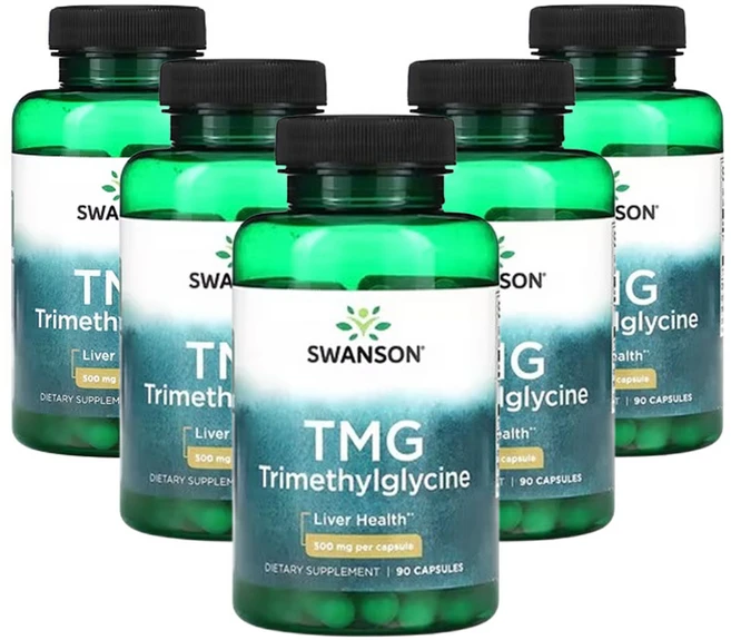 스완슨 TMG 트리메틸글리신 500mg 90캡슐, 90정, 5개 - 쿠팡