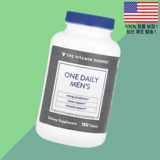 더 더비타민쇼피 원 데일리 맨즈 180정 The Vitamin Shoppe One Daily Men's 180 Tablets - 쿠팡