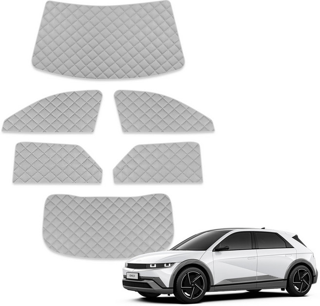 루젠 아이오닉5 차박커튼 캠핑 암막 햇빛가리개, 라이트그레이, 1세트