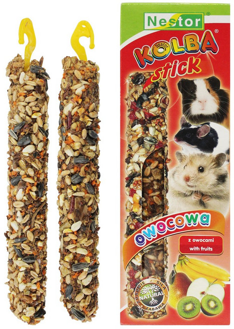 네스톨 콜바 과일 스매커 2P 햄스터 다람쥐 소동물, 115g, 1개